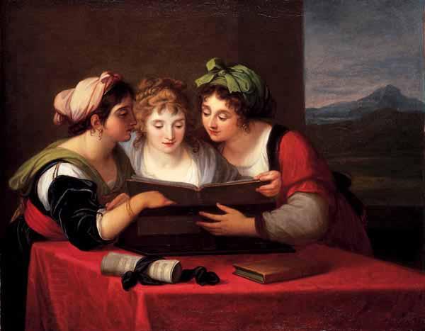 Angelica Kauffmann Three singers oil painting picture